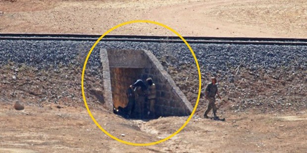  Bazı IŞİD mensuplarının demiryolu çevresinde ve tepelerdeki mevzilerde gizlendikleri görüldü