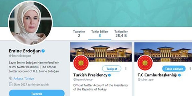 Emine Erdoğan Twitter'da ilk paylaşımını yaptı