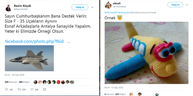 Sosyal medya, sanayi esnafının "Elimizde örneği olsun, F-35'i biz yapalım" paylaşımını konuşuyor