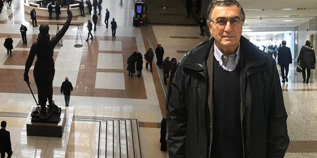 Akit'in 'firari' olduğunu iddia ettiği Hasan Cemal, ifade vermek için adliyedeydi: Eğer bir yazı, bu ülkede suç unsuru haline getiriliyorsa...