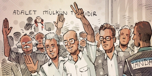 Cumhuriyet davasında Kadri Gürsel'e tahliye, diğer tutuklulara yine cezaevi!