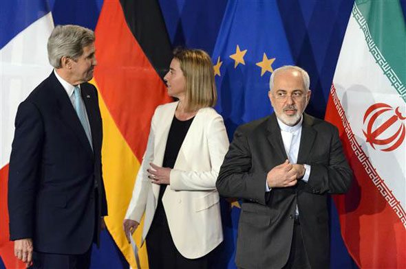 John Kerry & Federica Mogherini & Cevad Zarif
