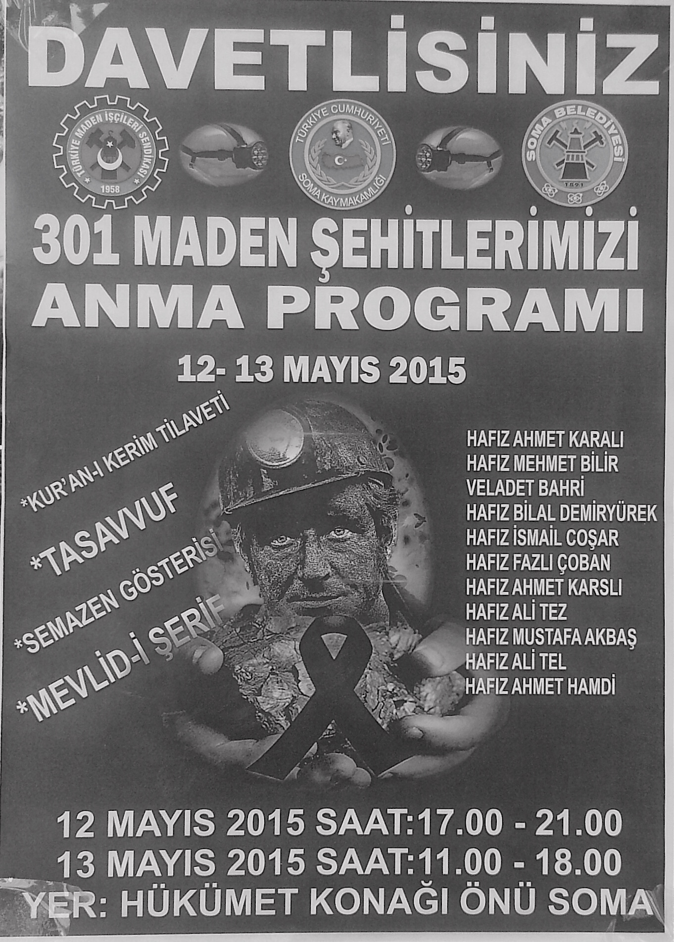 Sendikanın 13 Mayıs 2015 Anma Programı