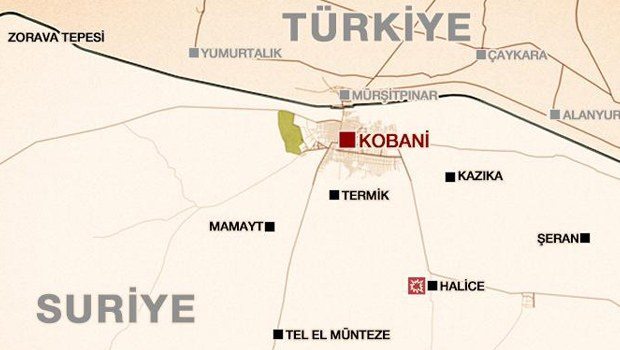 Kobani, dört ay süren çatışmaların ardından Ocak ayı sonunda Kürt güçlerinin eline geçmişti.