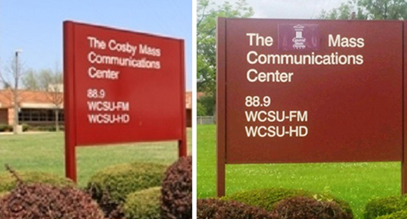 Central State Üniversitesi, Cosby'nin isminin verildiği binanın tabelasını söktü