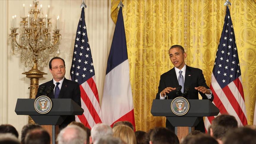 Obama, Beyaz Saray’ı ziyaret eden Hollande ile ortak açıklama yaptı 