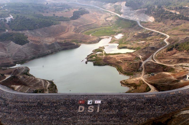 KKTC’de suyun biriktiği Geçitköy Barajı 