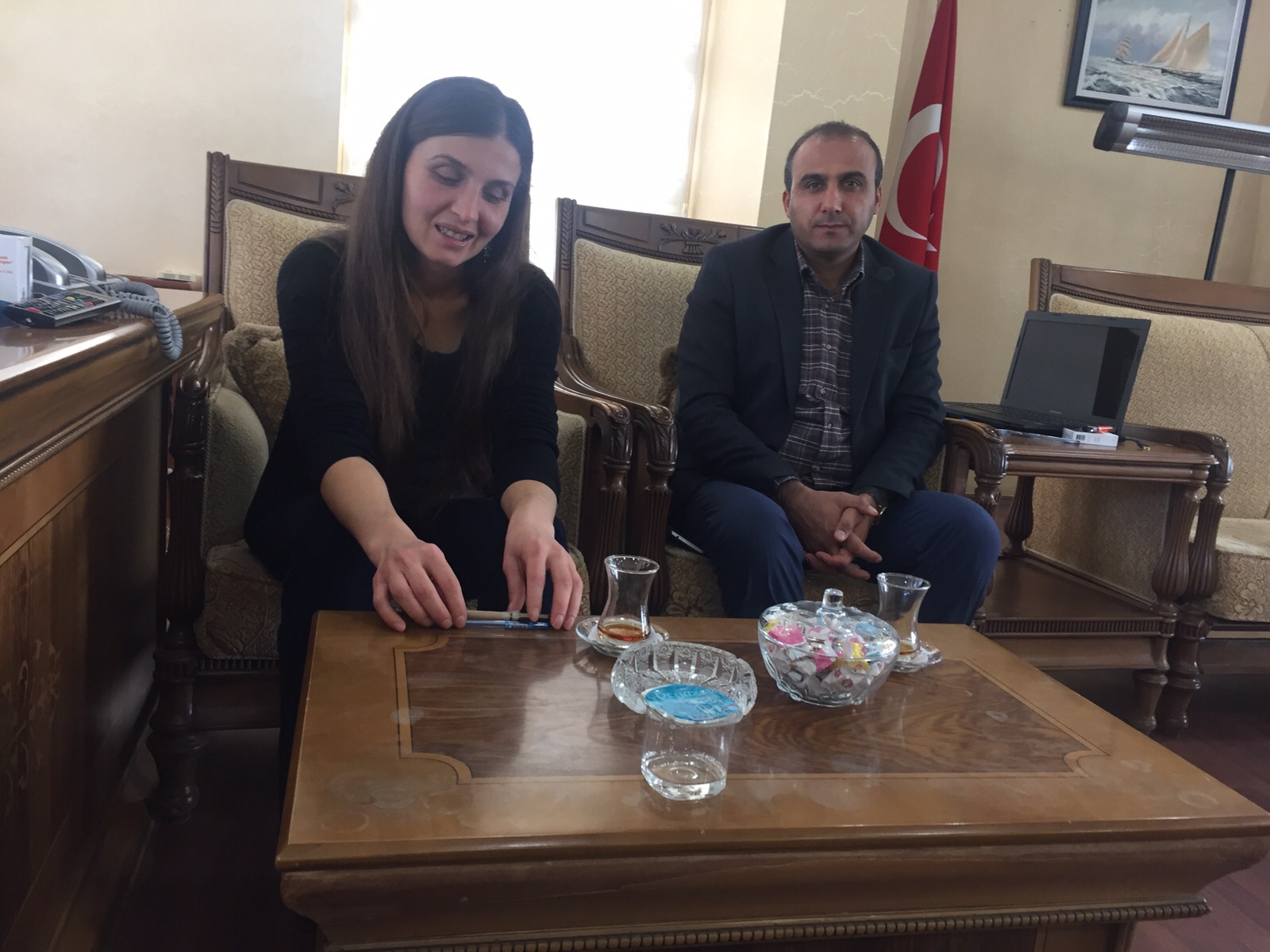 Belediyesi Eş Başkanvekilleri Zuhal Tekiner ile Kerem Canpulat 