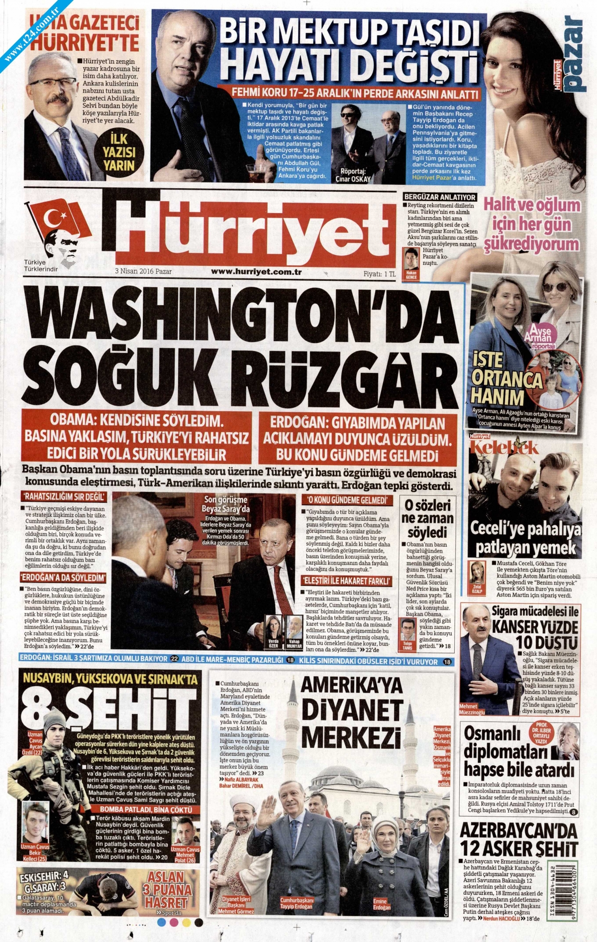 Hürriyet, sürmanşetinde Abdülkadir Selvi anonsu ve Fehmi ...