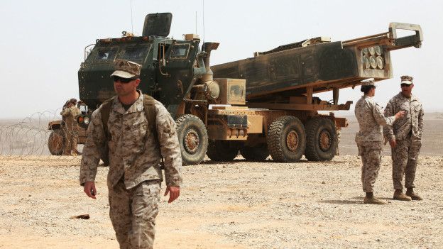 ABD'nin çok namlulu füze sistemi HIMARS, Irak'ta IŞİD'e karşı operasyonlarda kullanılıyor.