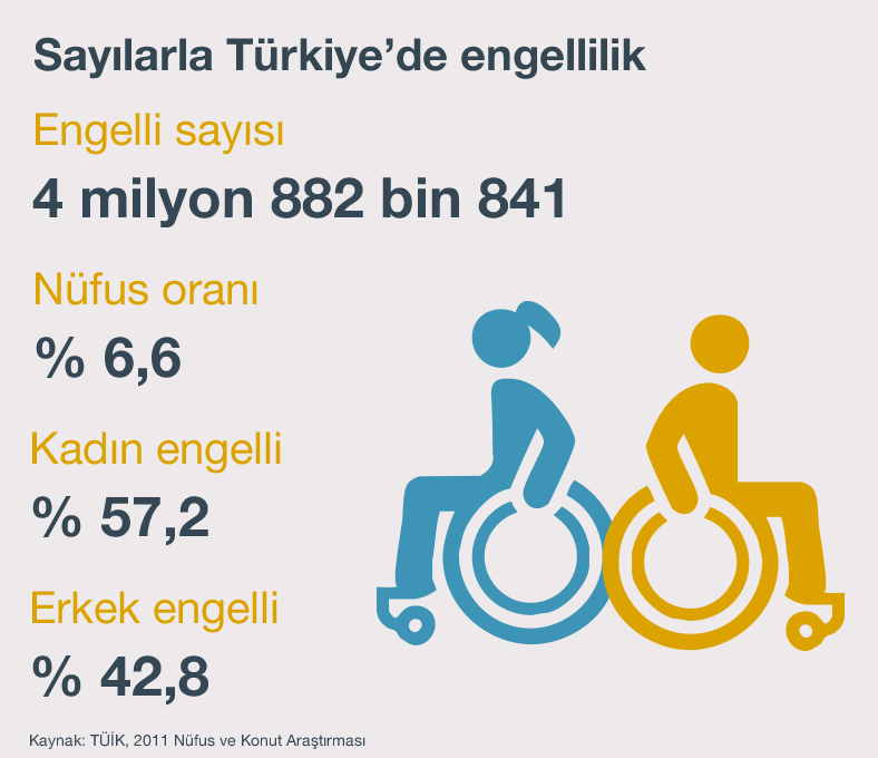 Sayılarla Türkiye'de 'engellilik'