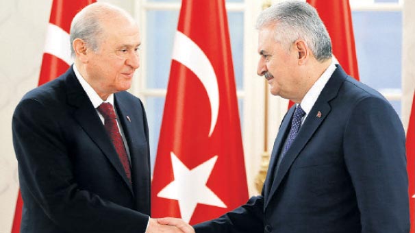 AKP ve MHP'nin anayasa değişikliği teklifi üzerinde anlaşmasının ardından Başbakan Binali Yıldırım düzenlemeyle partili Cumhurbaşkanlığı sistemine geçmenin öngörüldüğünü açıkladı