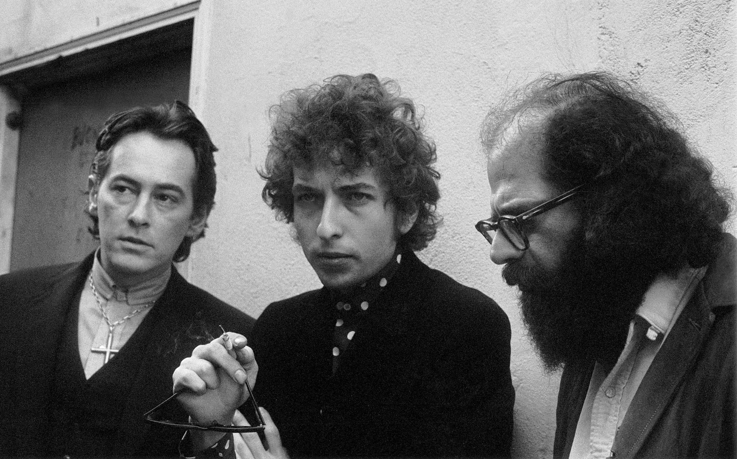 Michael McClure, Bob Dylan ve Allen Ginsberg, 1965