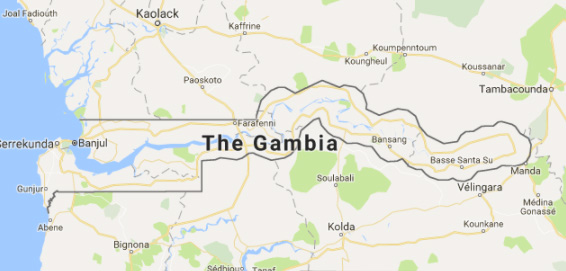Afrika kıtasının batısında yer alan Gambiya, Atlas Okyanusu kıyısı hariç, tamamen Senegal ile çevrili bir konumda