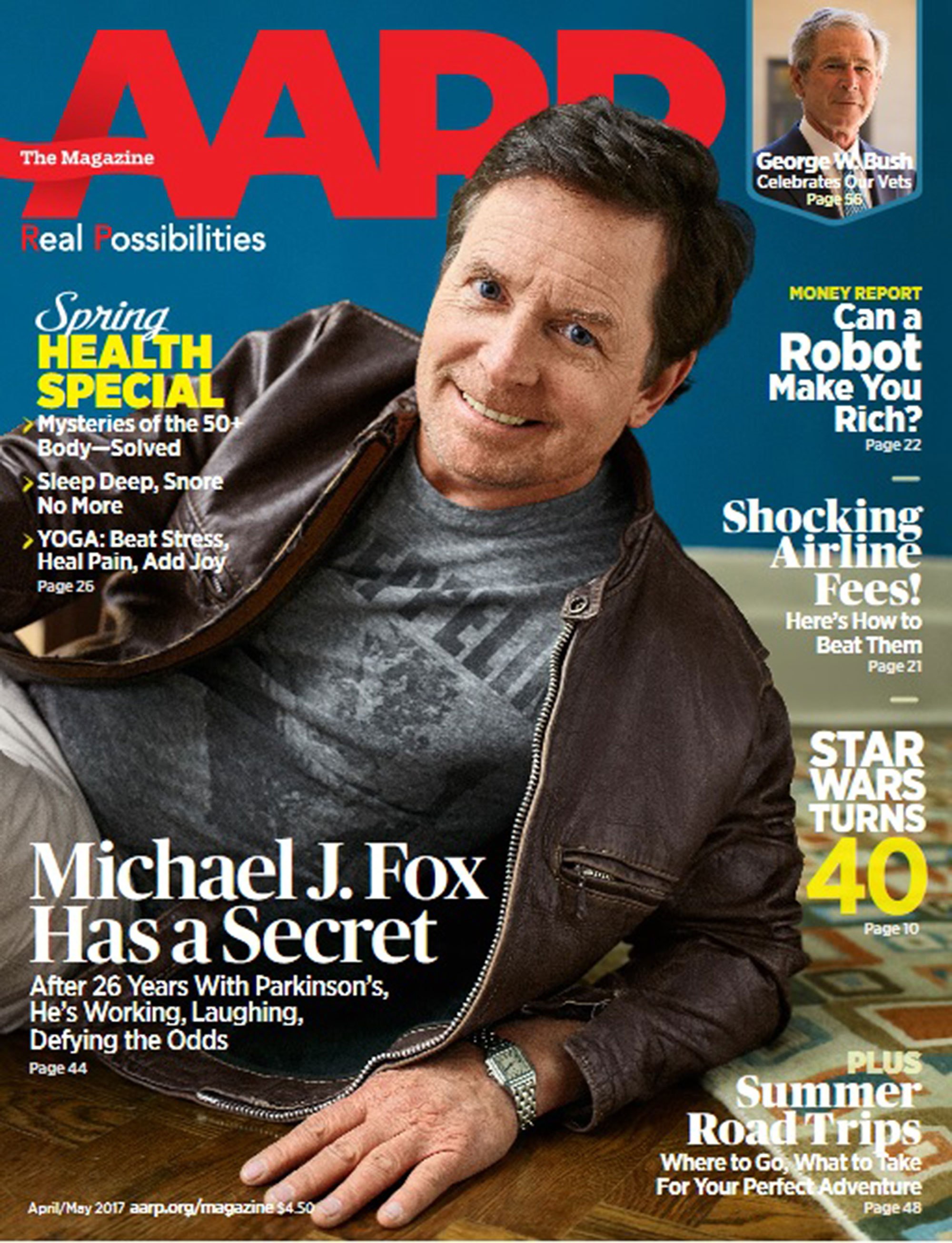 Rol aldığı Geleceğe Dönüş serisiyle sinemaseverlerin hafızasında yer eden Michael J. Fox, bu ay AARP'nin kapağında yer alıyor