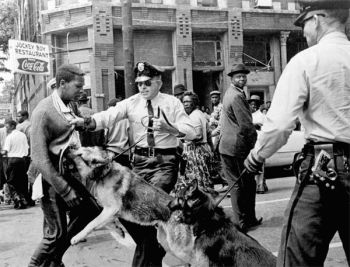1963’te Birmingham Olayları sırasında polislerin siyahi bir göstericiye köpekle saldırma ânı