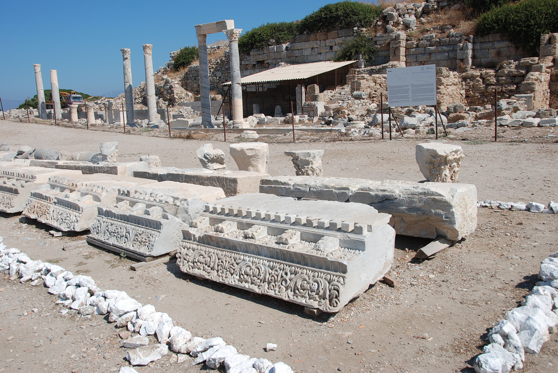 Knidos antik kentinde onarım sürüyor