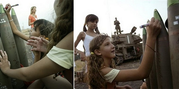 İsrailli çocukların füzelere yazdıkları