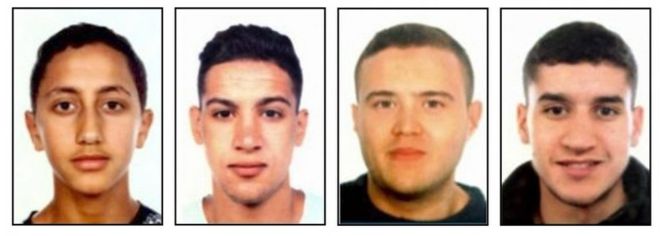 İspanyol polisinin Barcelona saldırısıyla ilişkili olarak aradığı kişiler: Moussa Oukabir, Said Aallaa, Mohamed Hychami, Younes Abouyaaqoub