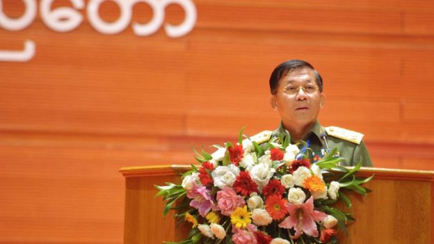 Myanmar Genelkurmay Başkanı Aung Hlaing, Arakanlı Müslümanların bir 