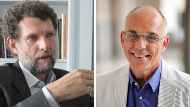 İş adamı Osman Kavala (solda) ve akademiyen Henri Barkey (sağda)