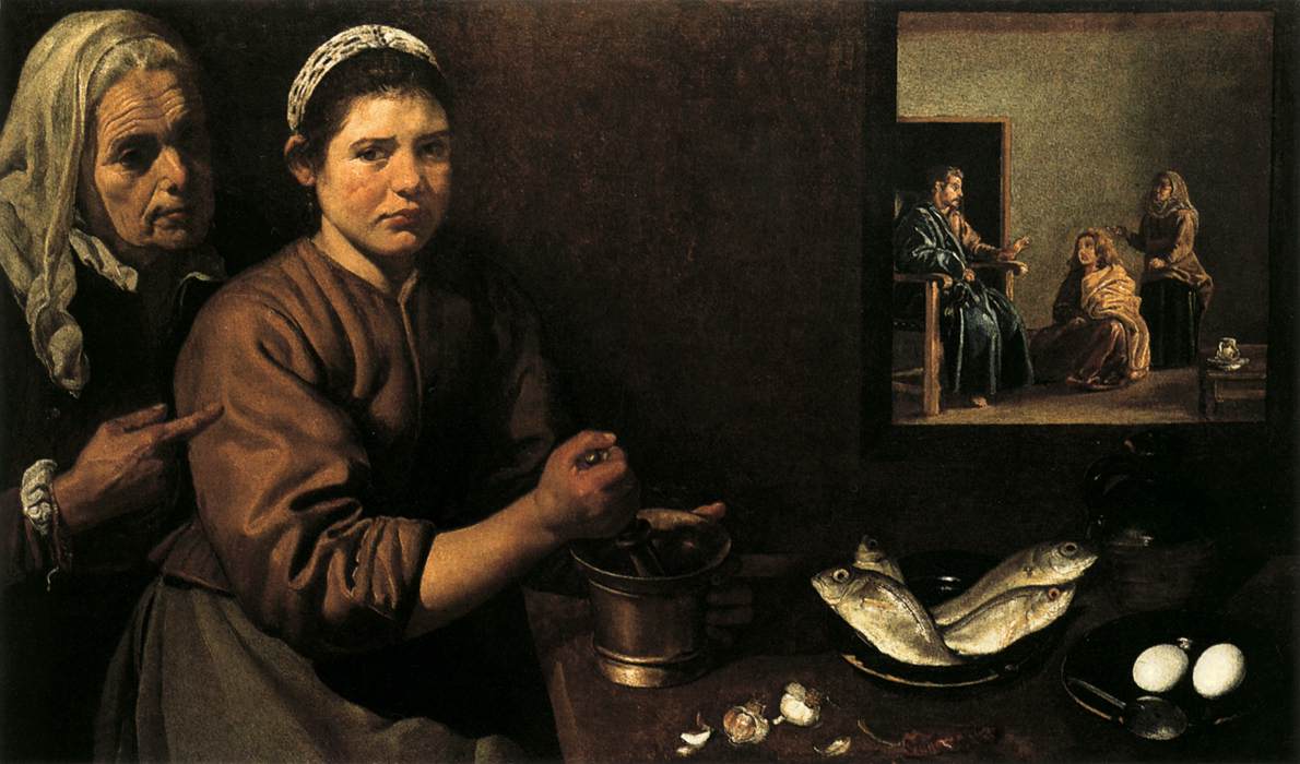 Resim 4: Mesih, Meryem ve Marta'nın Evinde, Diego Velázquez
