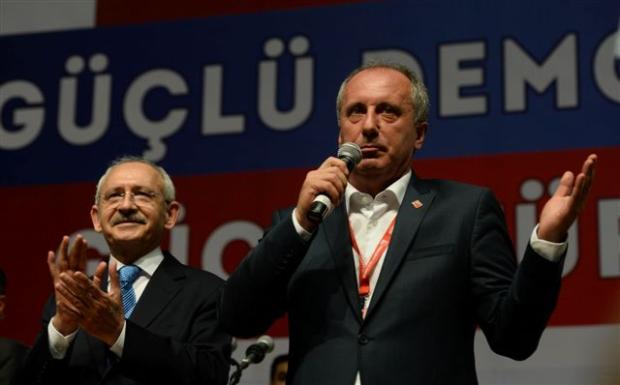 Kemal Kılıçdaroğlu ve Muharrem İnce 2014 yılındaki kurultayda seçim sonuçlarının ilan edilmesinin ardından birlikte sahneye çıkmıştı 