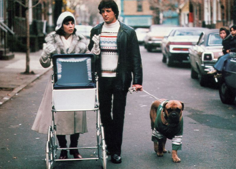Talia Shire, Sylvester Stallone ve Butkus Stallone, Rocky, 1976