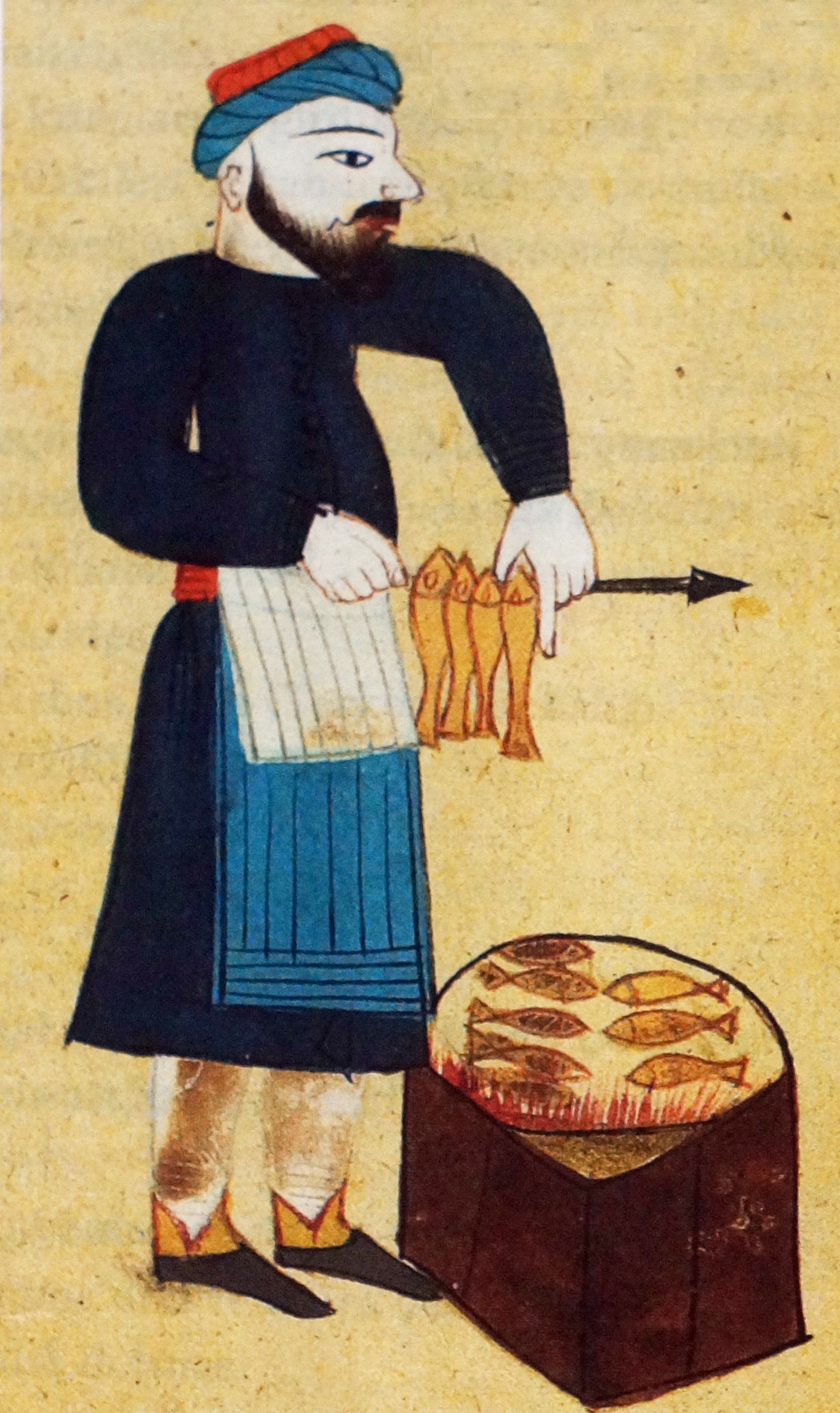 Mangalda balık kızartan Rum balıkçı. 17. yüzyıl...
