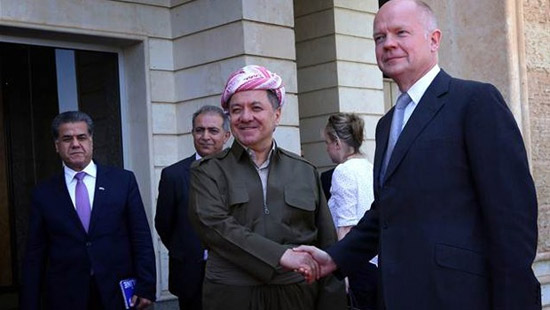 Mesut Barzani ve İngiltere Dışişleri Bakanı William Hague