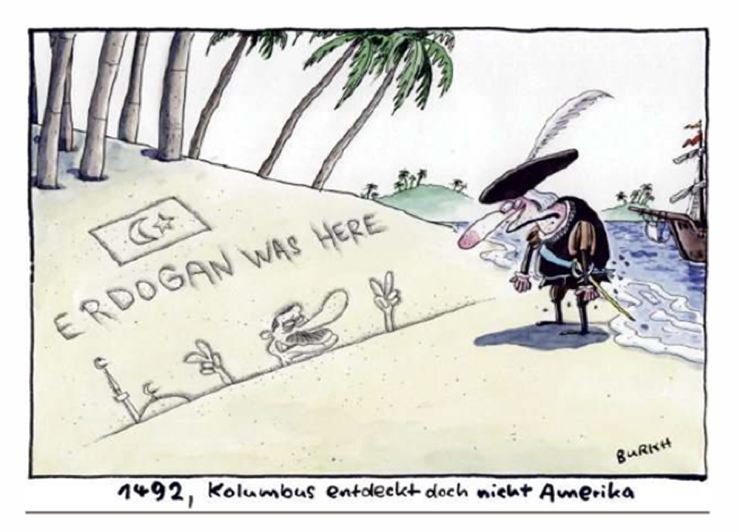  Almanya’nın Tageszeitung gazetesinde yayınlanan karikatür