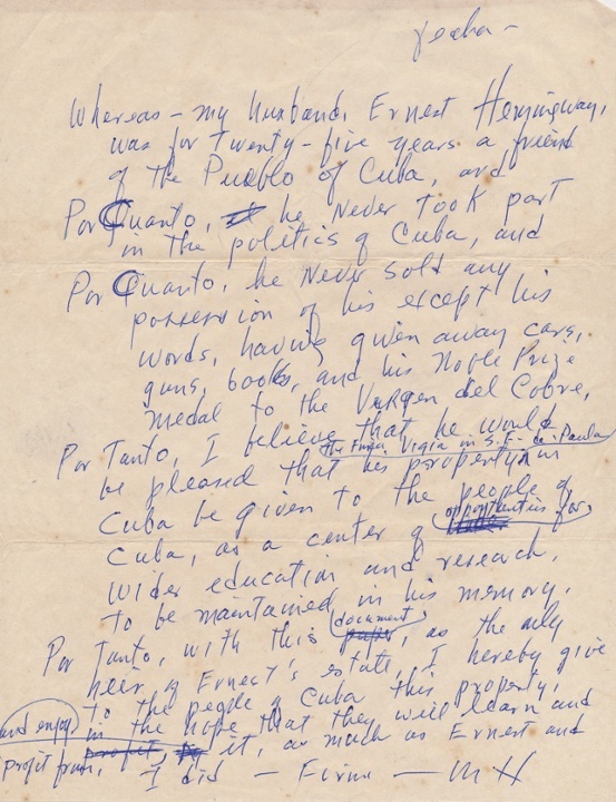 Robert Herrera'nın belgeleri arasından bulunan mektup. Fotoğraf: Alexander Historical Auctions