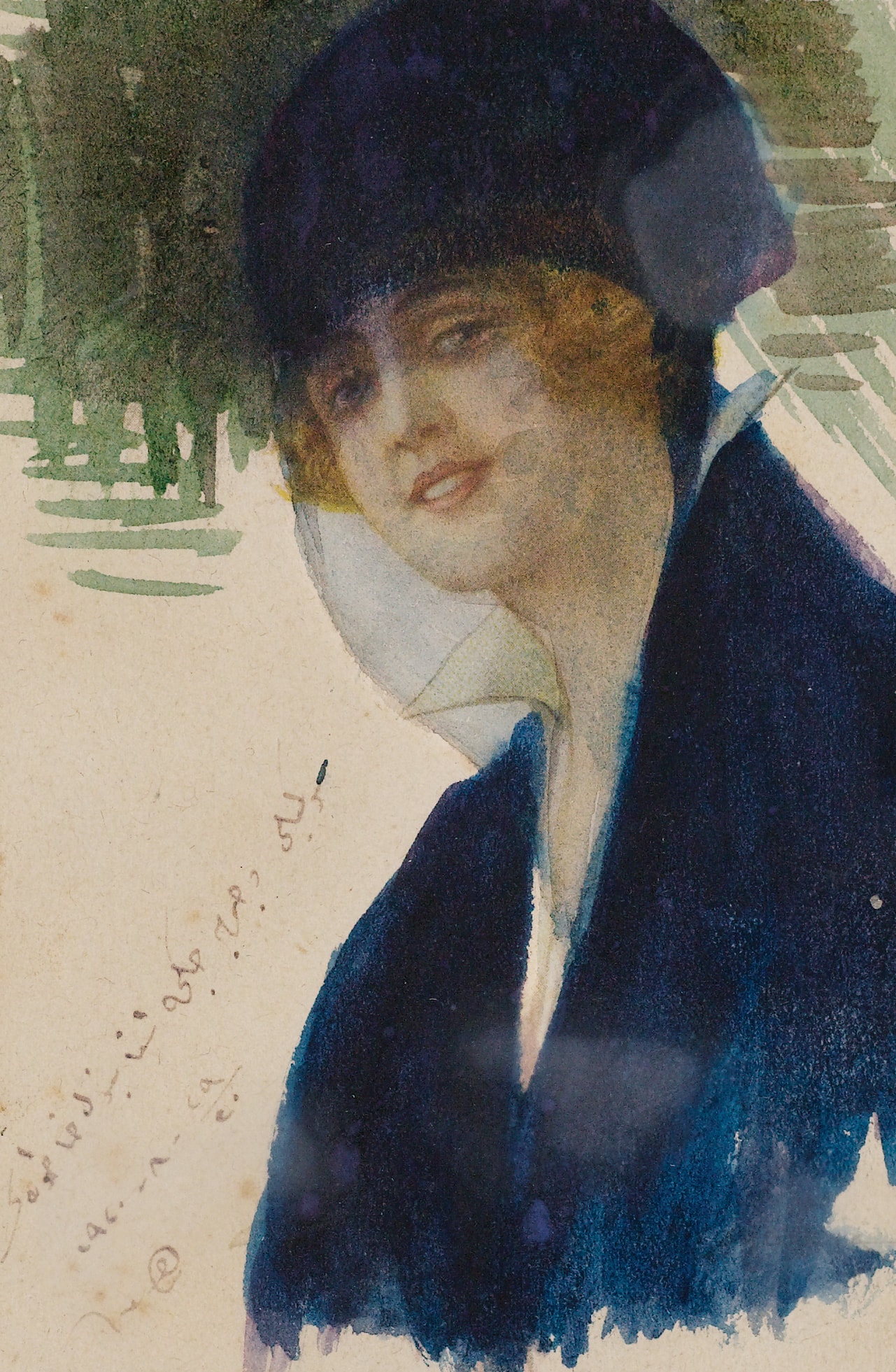 Mihri (ön sıra) İnas Sanayi-i Nefise Mektebi öğrenci ve öğretmenleriyle, takribî 1920 Uğur Yeğin’in izniyle