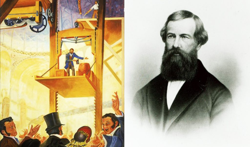 1854 yılında Elisha Graves Otis isimli bir Amerikalının  New York’taki Kristal Palace’da ek güvenlik sistemleri eklenmiş ve geliştirilmiş asansörünü sergilemesi sonrasında asansör kullanımı yaygınlaştı