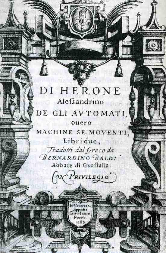 1589 Yılında basılmış bu kitapta robot yapımı hakkında dönemin bilgileri anlatılıyor.
