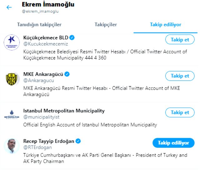 Ekrem İmamoğlu, Erdoğan'ı takibe aldı