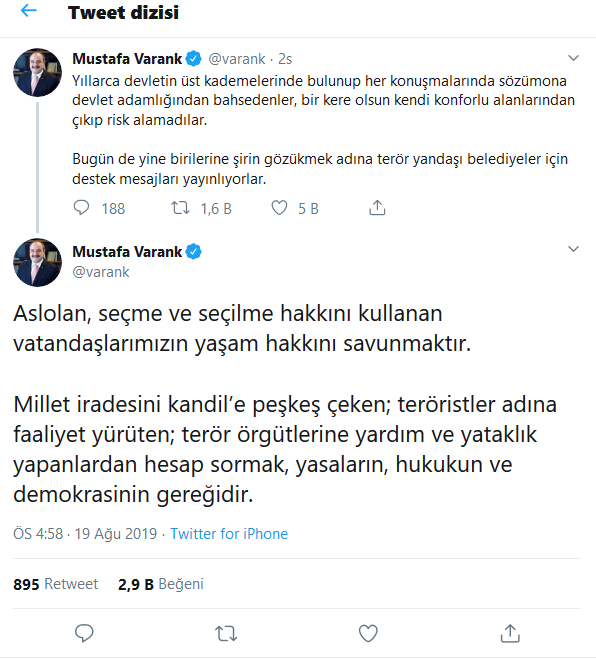 Bakan Varank'tan Gül ve Davutoğlu'na 'kayyım' tepkisi: Birilerine şirin gözükmek adına...