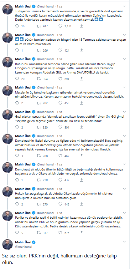 Mahir Ünal'dan kayyım eleştirilerine tepki: Uzunca zamandır karnından konuşan Abdullah Gül ve Ahmet Davutoğlu...