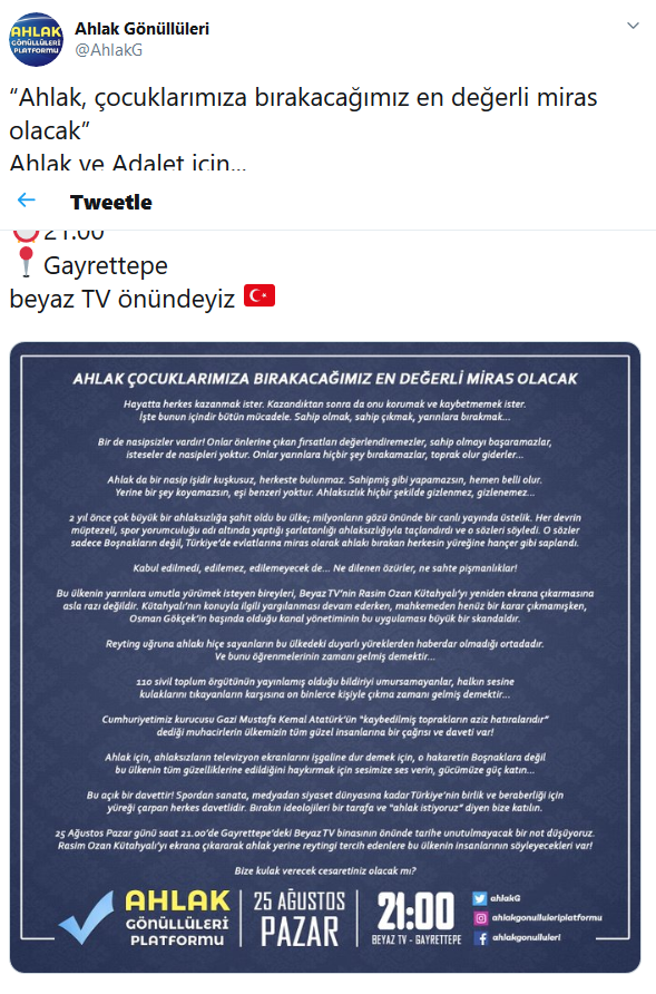 Boşnaklar, Beyaz TV önünde 'Rasim Ozan Kütahyalı' protestosu yapacak