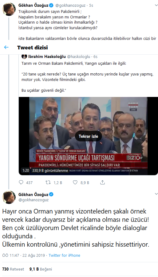 Gökhan Özoğuz’dan Bakan Pakdemirli’nin 'Vizontele' benzetmesine tepki