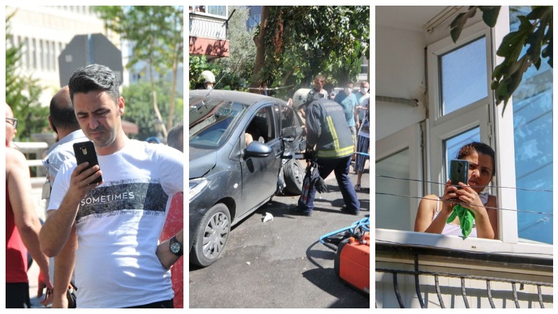 "'Nefes alamıyorum'' diyen kazazedeyi görüntüleme yarışına girdiler