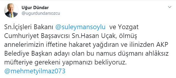 Uğur Dündar o mesajı ifşa edip Soylu'ya çağrıda bulundu