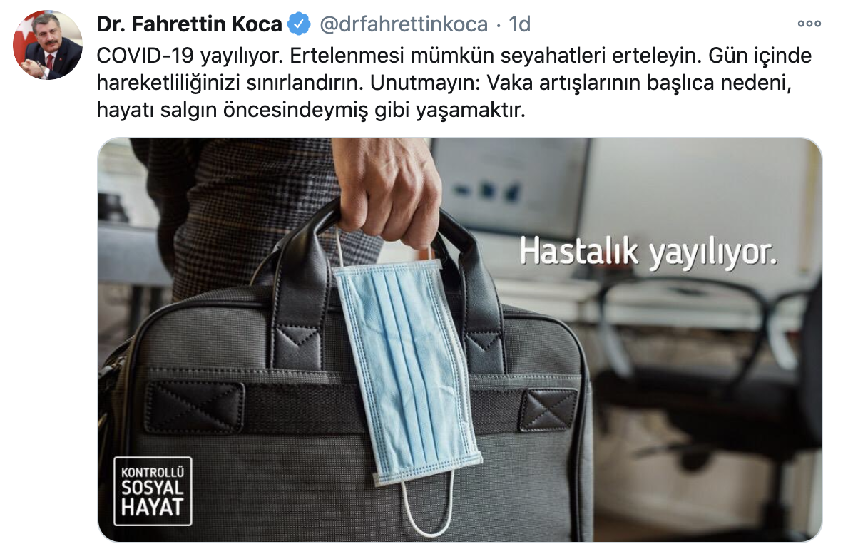 Fahrettin Koca: Hareketliliğinizi sınırlandırın - Resim : 1