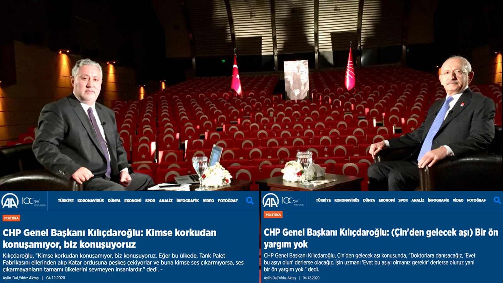 kılıçdaroğlu ve anadolu ajansı