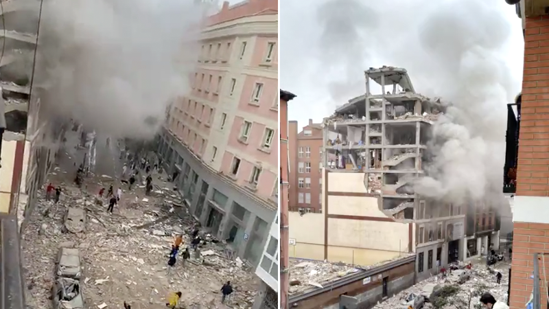 Madrid'de bir binada şiddetli patlama: En az 2 kişi hayatını kaybetti, çok sayıda kişi yaralandı