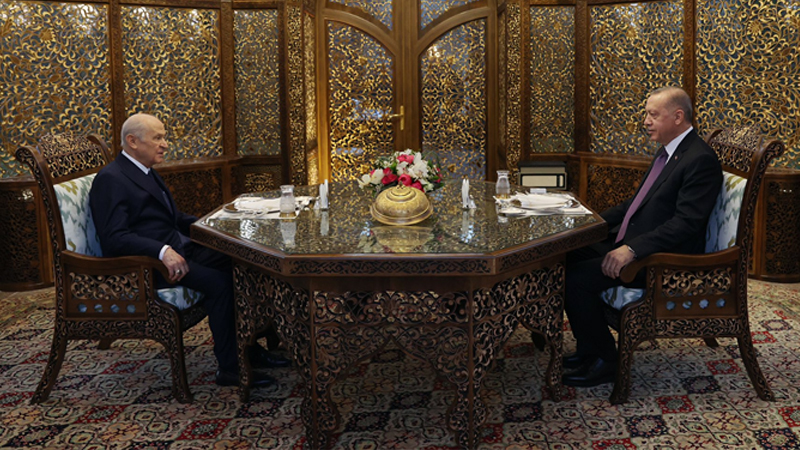 Erdoğan ile Bahçeli, Özbek Otağı'nda iftar yaptı
