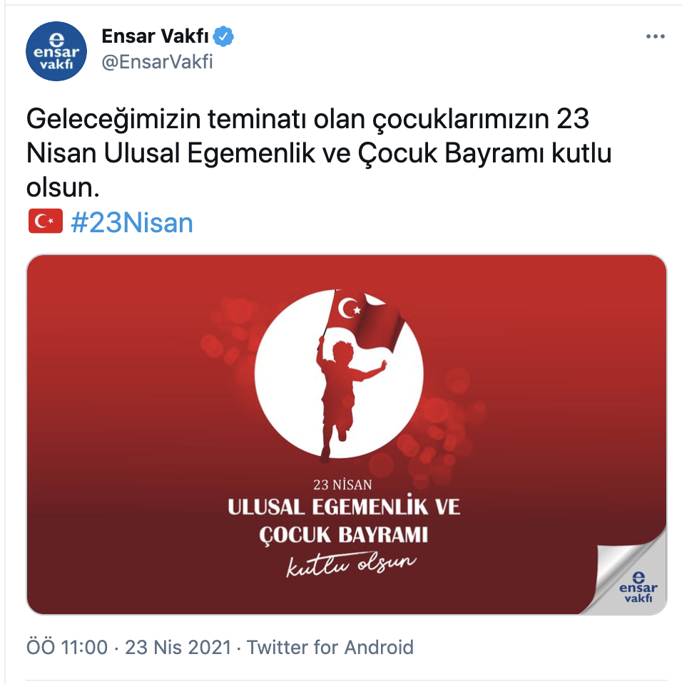 Cocuklara Cinsel Istismarla Gundeme Gelen Ensar Vakfi Ndan 23 Nisan Mesaji Gelecegimizin Teminati Olan Cocuklarimiz Haberik