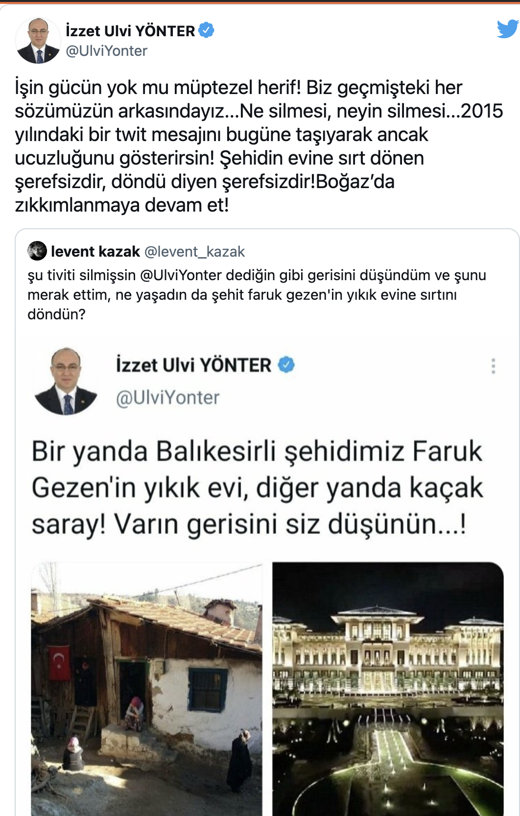 MHP'li Yönter, bu sefer de AKP'yi eleştirdiği tweet'ini paylaşan Levent Kazak'ı gaye aldı: İşin gücün yok mu müptezel herif!