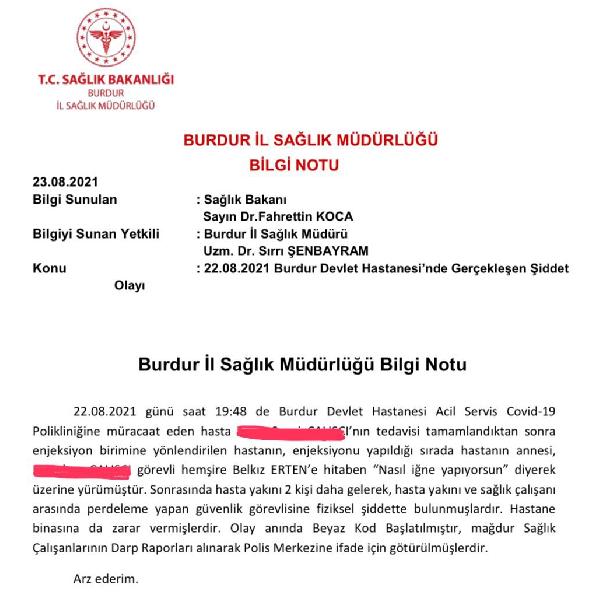 Bakan Koca'dan Burdur'da sıhhat çalışanlarına hücuma reaksiyon
