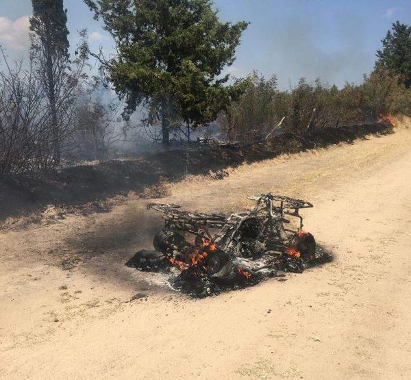 Edirne'de ATV aracındaki yangın, ormana sıçradı; denetim altına alındı